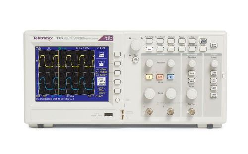 New in box tektronix tds2002c, 70 mhz, 2 analog channel oscilloscope, 1gs/s for sale
