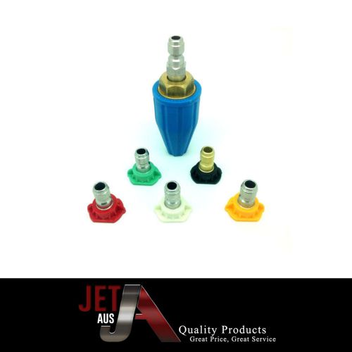 Pressure Cleaner Jetter Nozzles,Spray Washer Nozzle Set of 6 quick connect,