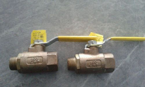 Apollo 3/4&#034; bronze inline, threaded ball valves (2) for sale