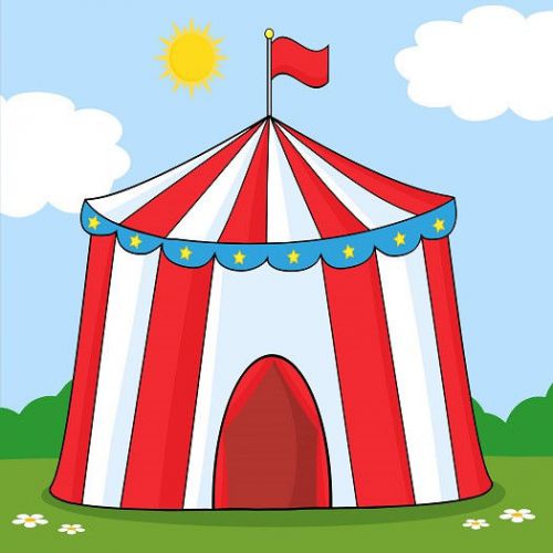 30 Custom Circus Tent Personalized Address Labels