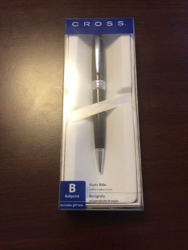 BNIB Cross Bailey Black Lacquer Ballpoint Pen With Gift Box.