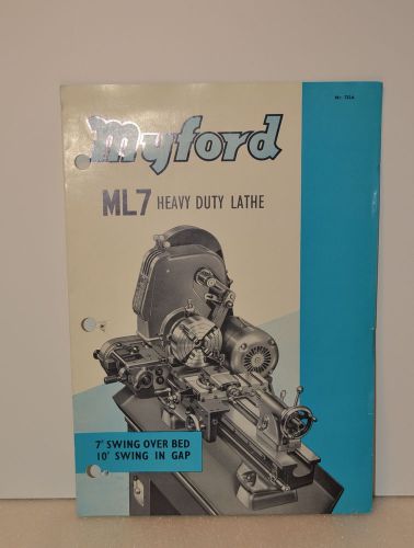 Myford ml7 heavy duty lathe catalog nr. 733a (jrw #012) for sale