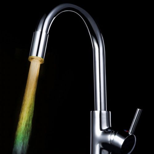 Multiple-color kitchen tap faucet led rgb color changing mixer shower for sale
