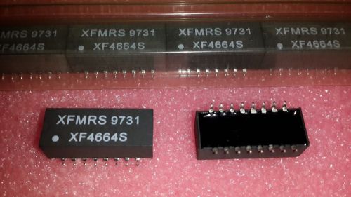 1x XFMRS XF4664S , TELECOM TRANSFORMER 10 BASE-T FILTER , SMD-16 PIN
