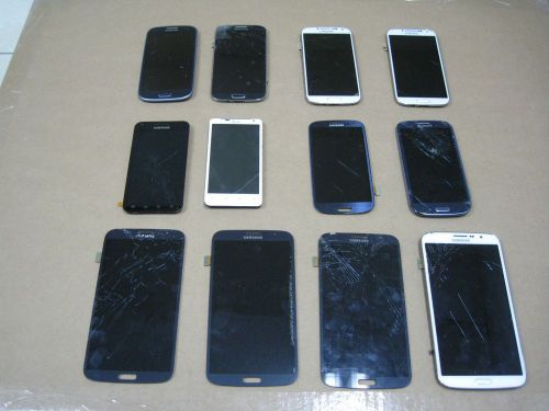 Lot of 12 screens for replacement parts (Galaxy S3, Galaxy S4, and Galaxy Mega)