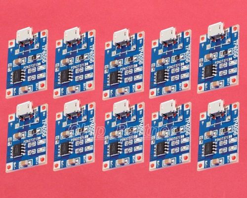10pcs 5V 1A Lithium Battery Charging Board Micro USB Charger Module