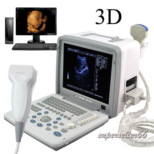 Portable digital ultrasound scanner machine + convex probe + linear probe + 3d for sale