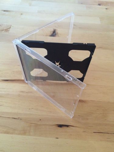 10 NEW DOUBLE CD/DVD JEWEL CASES WITH BLACK TRAY