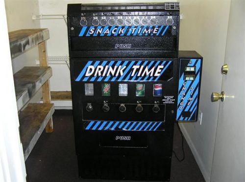VM-250 VM-150 REFRIGERATED DRINK &amp; SNACK TIME COMBO VENDING MACHINE BRAND NEW