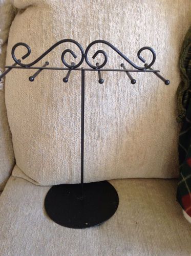Jewelry Display Rack Commercial or Home Black Metal Used