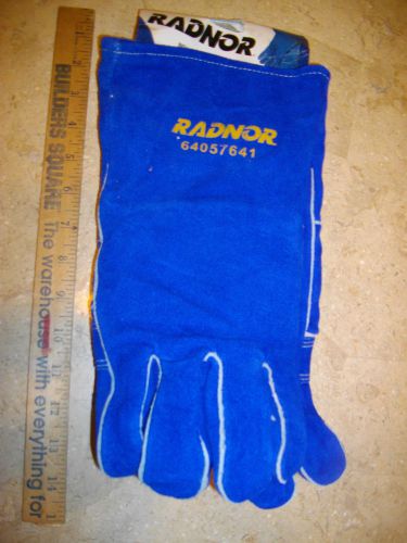 Radnor welding gloves  Blue PN: 64057641  &#034;LARGE&#034;  NEW WITH TAGS, FREE SHIPPING!