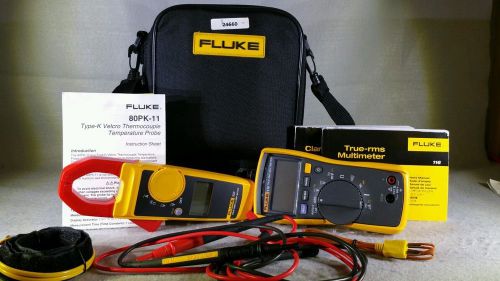 Fluke 116 / 323 kit hvac multimeter and clamp meter combo kit 24660 for sale