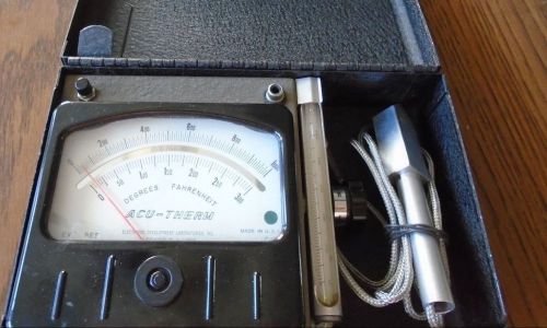 VINTAGE ACU-THERM  DEGREES FAHRENHEIT PYROMETER THERMOMETER