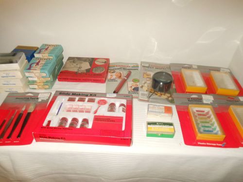 Microscope glass slides - accessories - fisher - perfect insect prepared - cover for sale