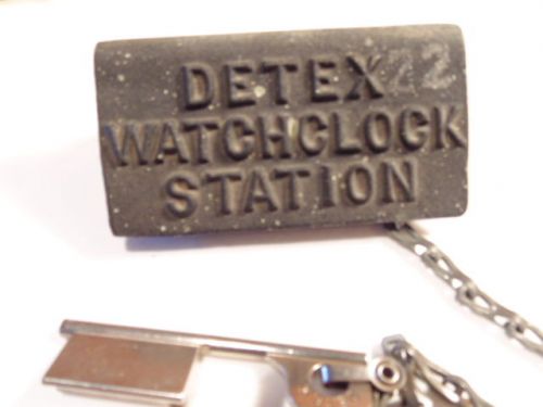 Older watchmen&#039;s Detex Watchclock Station box with security guard key