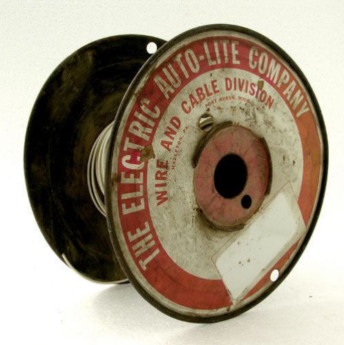 C.1950&#039;s metal wire / cable reel the electric auto-lite company pa / mich no zip for sale