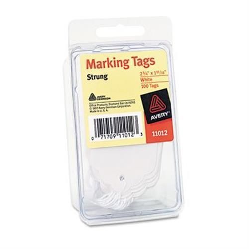 Avery Marking Tags, 2-3/4 x 1-11/16, White, 100/Pack, PK - AVE11012
