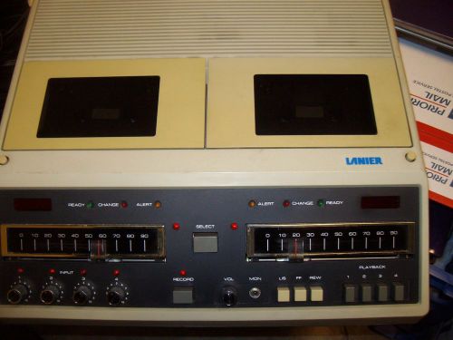 Lanier Dual Record Cassette Transcriber LCR-2D