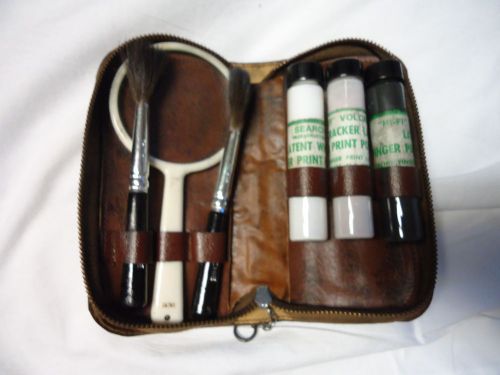 Rare vintage sirchie fingerprint field kit police law enforcement leather case for sale