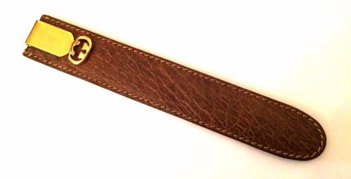 Gucci Leather Bookmark, Letter Opener Place Holder, Gucci Stationary Tool