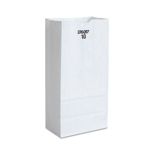 White Paper Bags Size #10 White Bleached Kraft 500 Count Basis weight 35 lbs