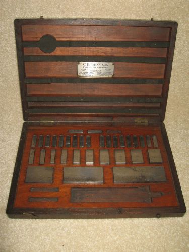 C. e. johansson gage block set in wood case (inch) for sale