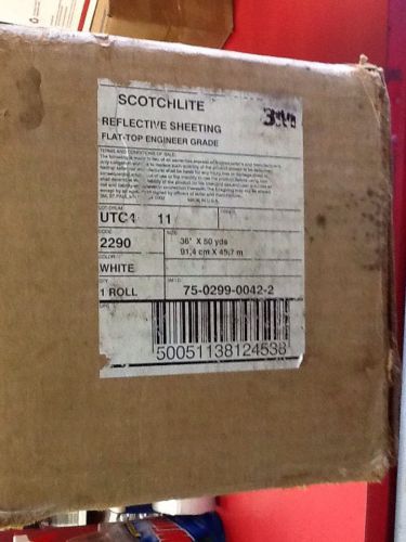1roll scotchlite reflective sheeting flat top engineer grade 36&#034;x 150ft for sale