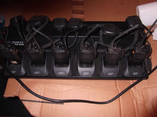 12 KENWOOD TK-3160 And KMB16 6 BANK CHARGER ADAPTER with 12  KSC-25 Chargers