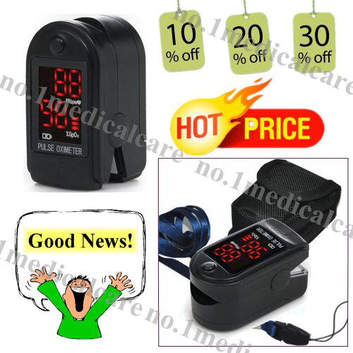 Us stock,new ce&amp;fda led fingertip pulse oximeter,spo2 monitor,pr,black, cms50dl for sale