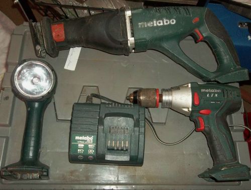 Metabo sabre saw combo pack with rolling bag - charger but no battery for sale