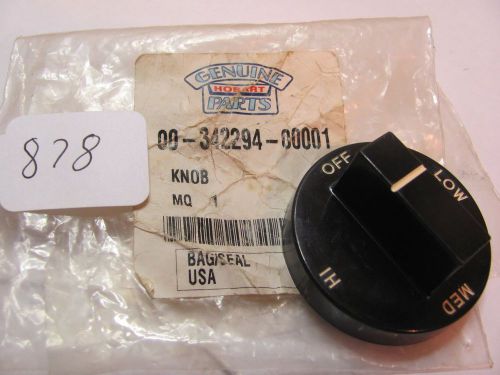 Hobart 3 Heat Switch Knob 00-342294-0001 Off High Med Low #878