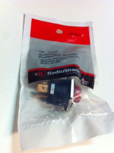 10A • 14VDC Illuminated Pushbutton Switch #275-0012 By RadioShack