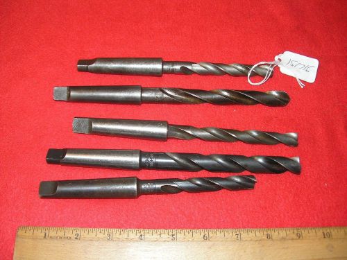4 Flat Bottom Tip #2 Morse Taper Shank Drill Bits 1/2 to 39/64 Inch Cleveland