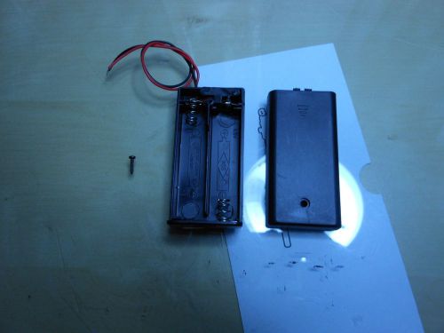 2AA BATTERY CASE WITH COVER  ON/OFF SWITCH AND CONNECTING WIRES