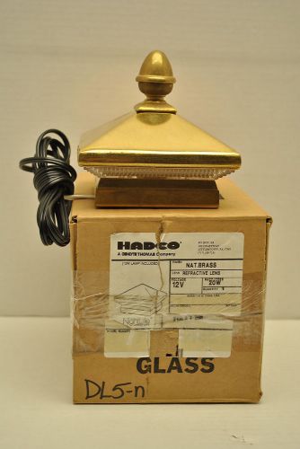 Hadco # DL5-N Cast Brass 4x4 Deck Post Outdoor Light W/ Refractive Lens,12 Volts