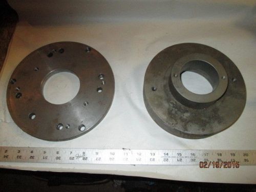 MACHINIST LATHE MILL Machinist Lot of 2 LARGE HEAVY Plate s Fixture s
