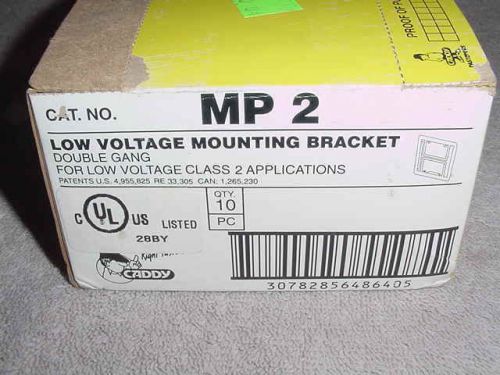BOX OF (10) ERICO CADDY MP 2  LOW VOLTAGE 2-GANG DEVICE / PLATE MOUNTING CLIPS
