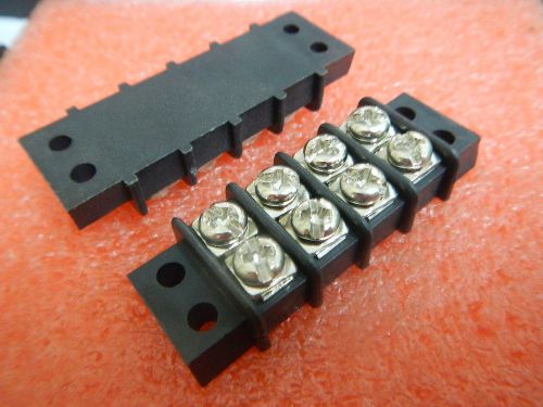 10Pcs 2X4 600V 30A Dual 4-Position Terminal Blocks barrier New 2X4P