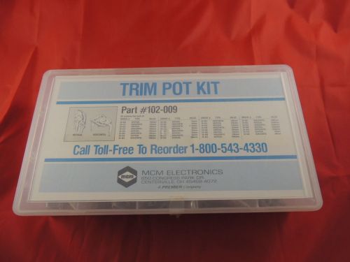 31 Value 153 pcs MCM Electronics 102-009 Trim Pot Trimmer Potentiometer Kit