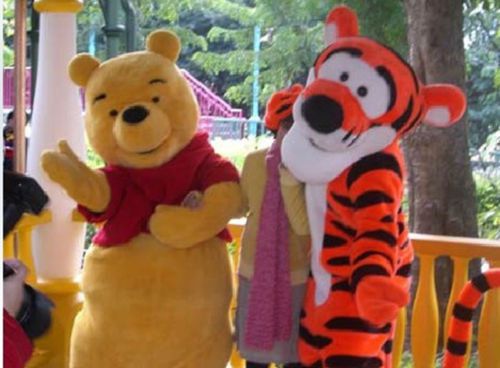 Winnie The Pooh Bear and Tigger Adult Size Cartoon Mascot Costume a Pair