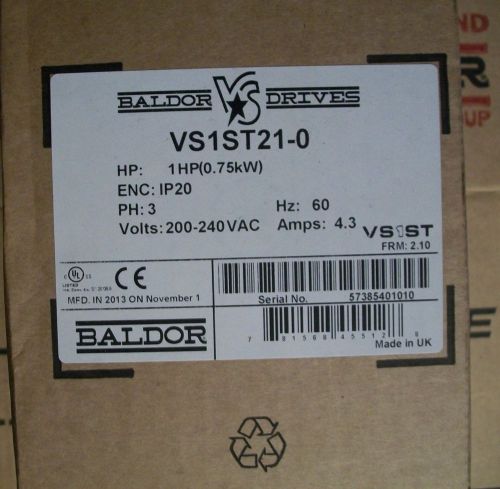 New baldor drives vs1st21- 0  3ph ac microdrive 2.3 amps hp 1 (0.75kw) for sale
