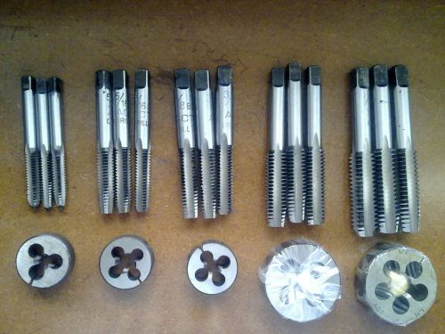 TAP DIE SET BSB BSCY CYCLE 26 TPI THREAD - 1/4&#034;TO 1/2&#034; - 5 SIZES TAPS &amp; DIES NEW