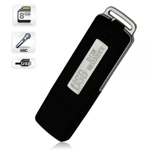 8gb keychains digital voice recorder usb flash drive ur-08 black for sale