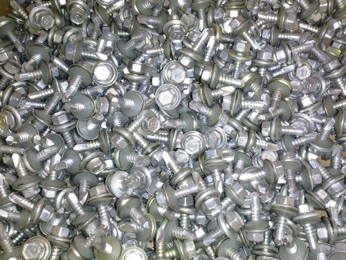 3000 1/4 - 14 x 3/4 self drilling screw hex washer tek sealing cad coat usa made for sale
