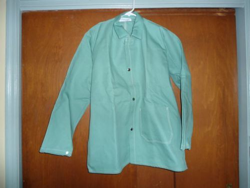 Westex proban fr-7a welding jacket coat shirt medium m new green free shipping for sale