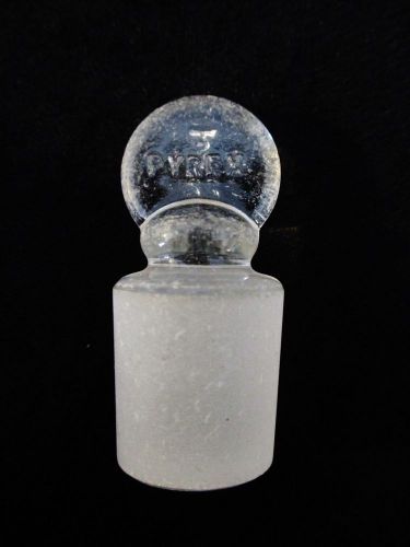 Pyrex solid pennyhead glass stopper size 22 (7660-22) for flasks, sep funnels for sale