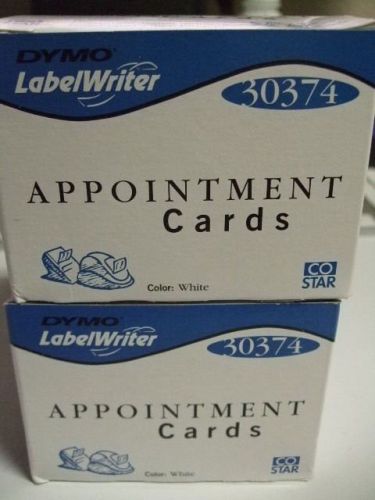 Lot of (2) DYMO 30374 Appointment Business Cards Non-Adhesive