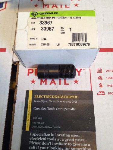 Greenlee 33967 3/8&#034; small stud - 3/4&#034; large stud adapter 7804 7806 7904 7906 for sale