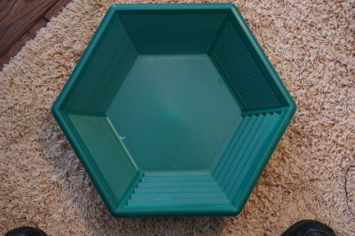 Jobe Green Hex Gold Pan.  15 inches across by 3 inches deep.