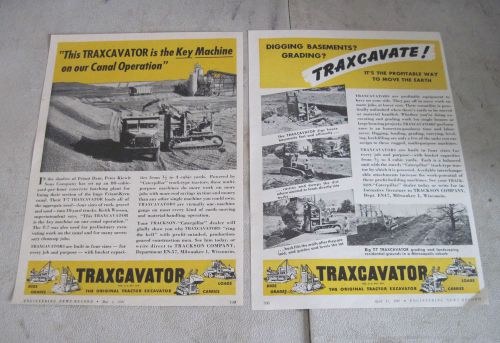 Two 1947 Trackson Co. Milwaukee,Wis. Traxavator ads